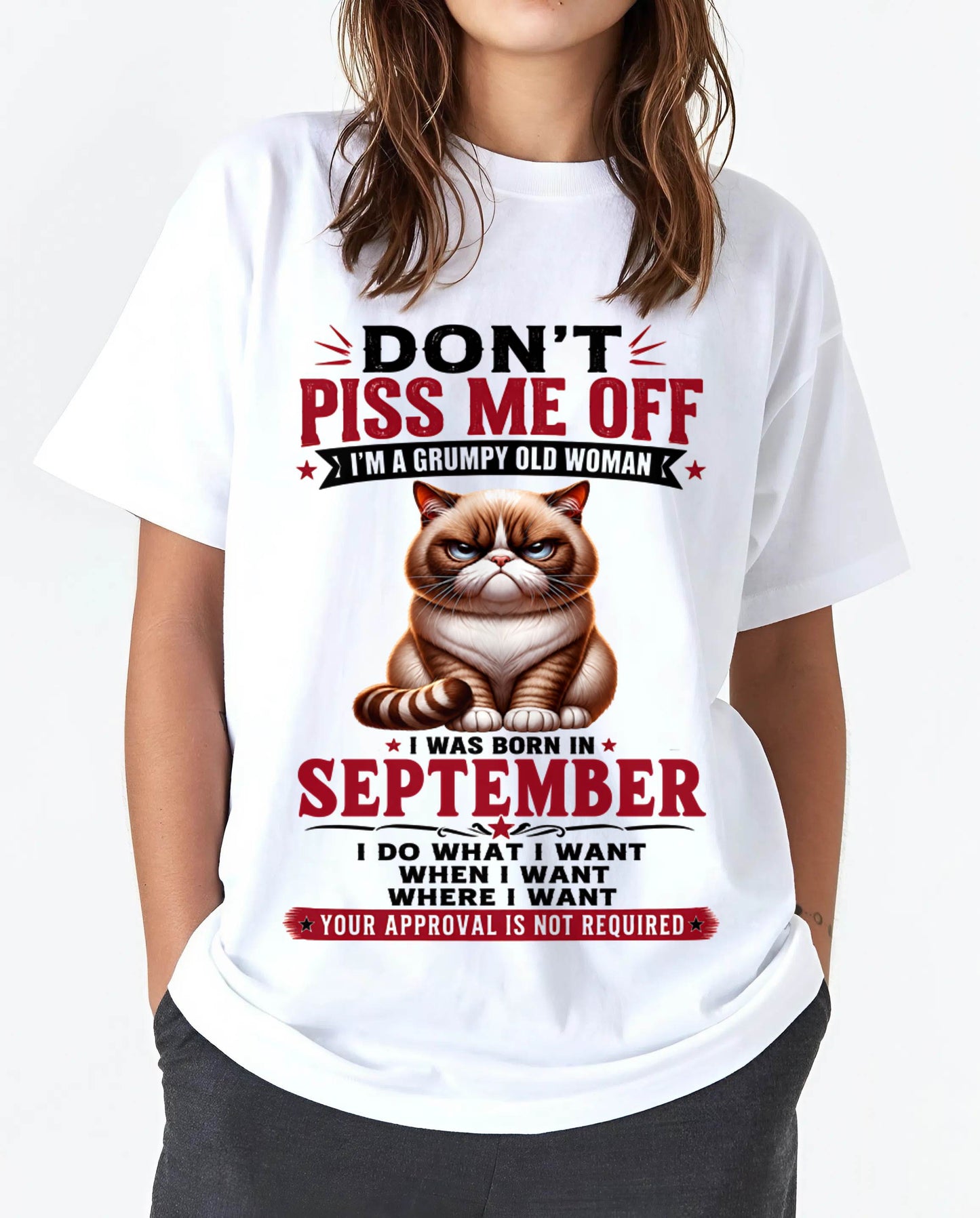SEPTEMBER – ZERO PATIENCE FUNNY CAT - FOR WOMEN - TLEE09 (SKU2608-291-09)