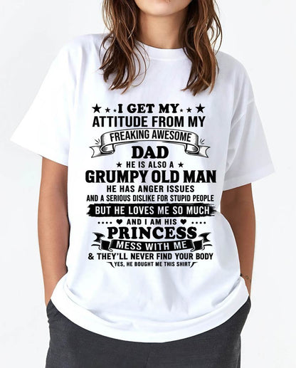 AWESOME DAD PRINCESS SHIRT - FROM DAD - TLEE00 (SKU2607-352-00)