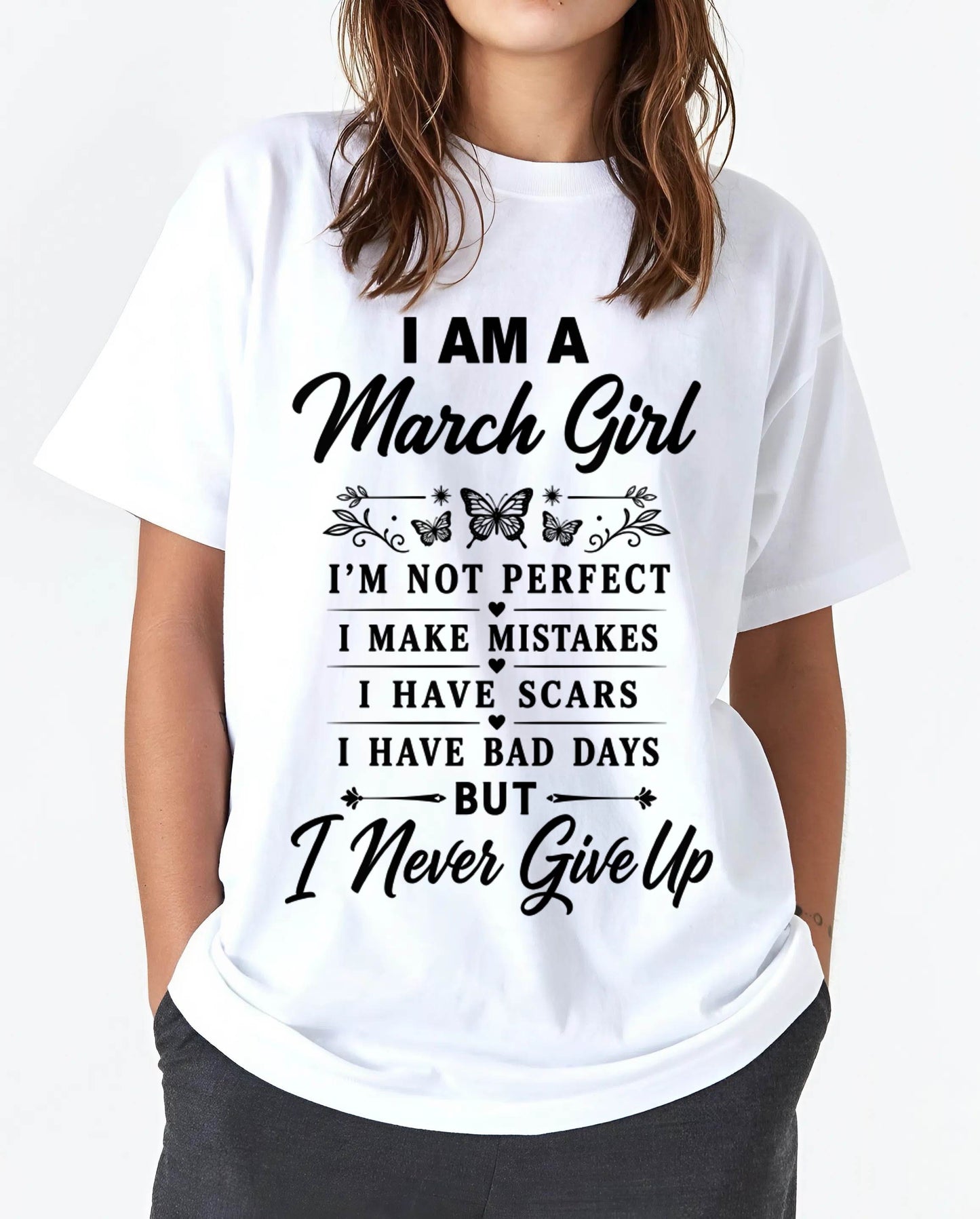 MARCH GIRL NEVER GIVE UP - FOR WOMEN - TLEE03 (SKU2606-378-03)