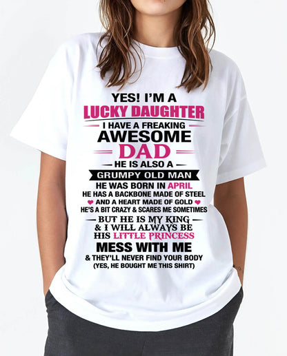 APRIL - A LUCKY DAUGHTER – DADDY’S LITTLE PRINCESS - FROM DAD - TLEE04 (SKU2604-16-04)