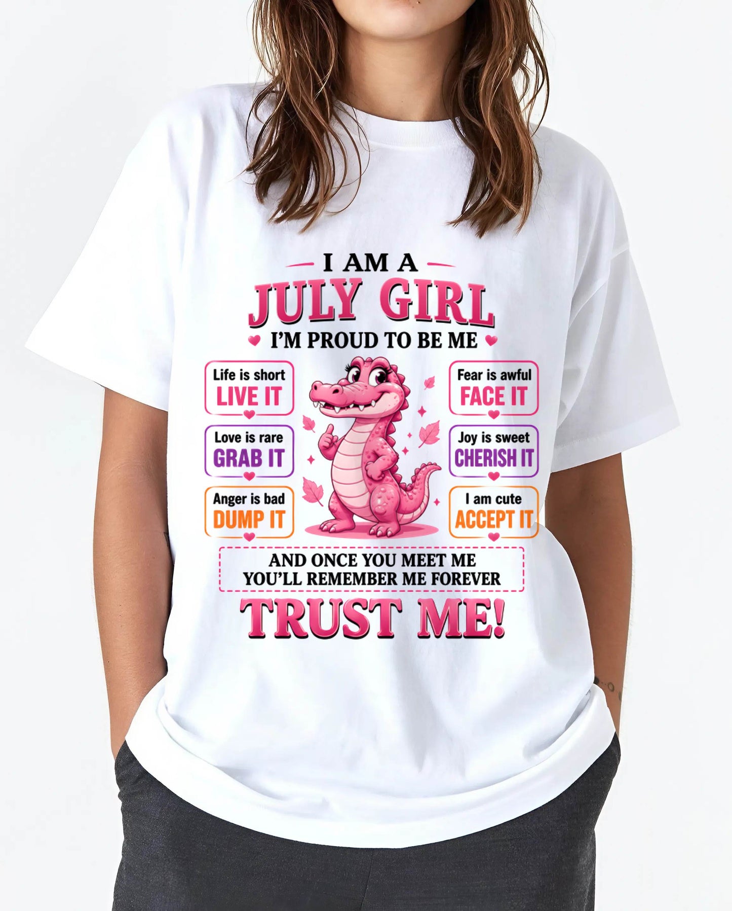 JULY GIRL CUTE ALLIGATOR TEE - FOR WOMEN - TLEE07 (SKU2607-236-07)