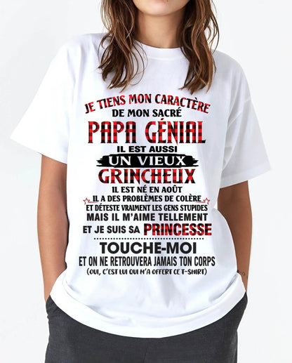 AOÛT / FILLE À PAPA GÂTÉE ET FIÈRE - CADEAU DE PAPA - TLEE08 (SKU2605-355-08)