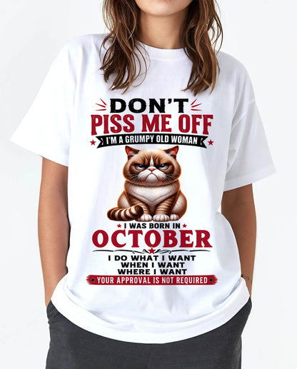 OCTOBER – ZERO PATIENCE FUNNY CAT - FOR WOMEN - TLEE10 (SKU2608-291-10)