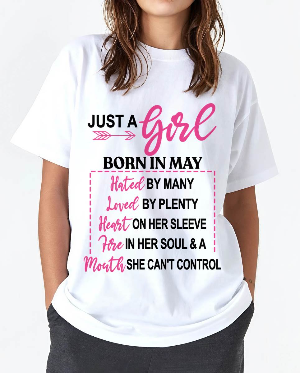 BORN IN MAY – A GIRL WITH ATTITUDE, HEART, AND A MOUTH SHE CAN’T CONTROL - FOR WOMEN - TLEE05 (SKU2603-363-05)