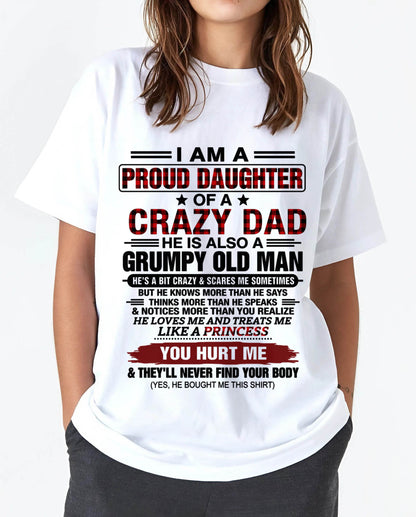 BEST DAD BEST DAUGHTER SHIRT - FROM DAD - TLEE00 (SKU2608-27-00)