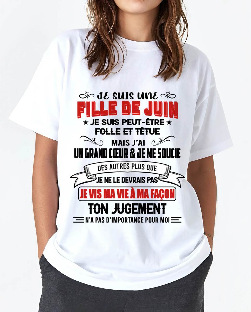 FILLE DE JUIN – FIÈRE ET LIBRE – POUR LES FEMMES - TLEE06 (SKU2603-354-06)