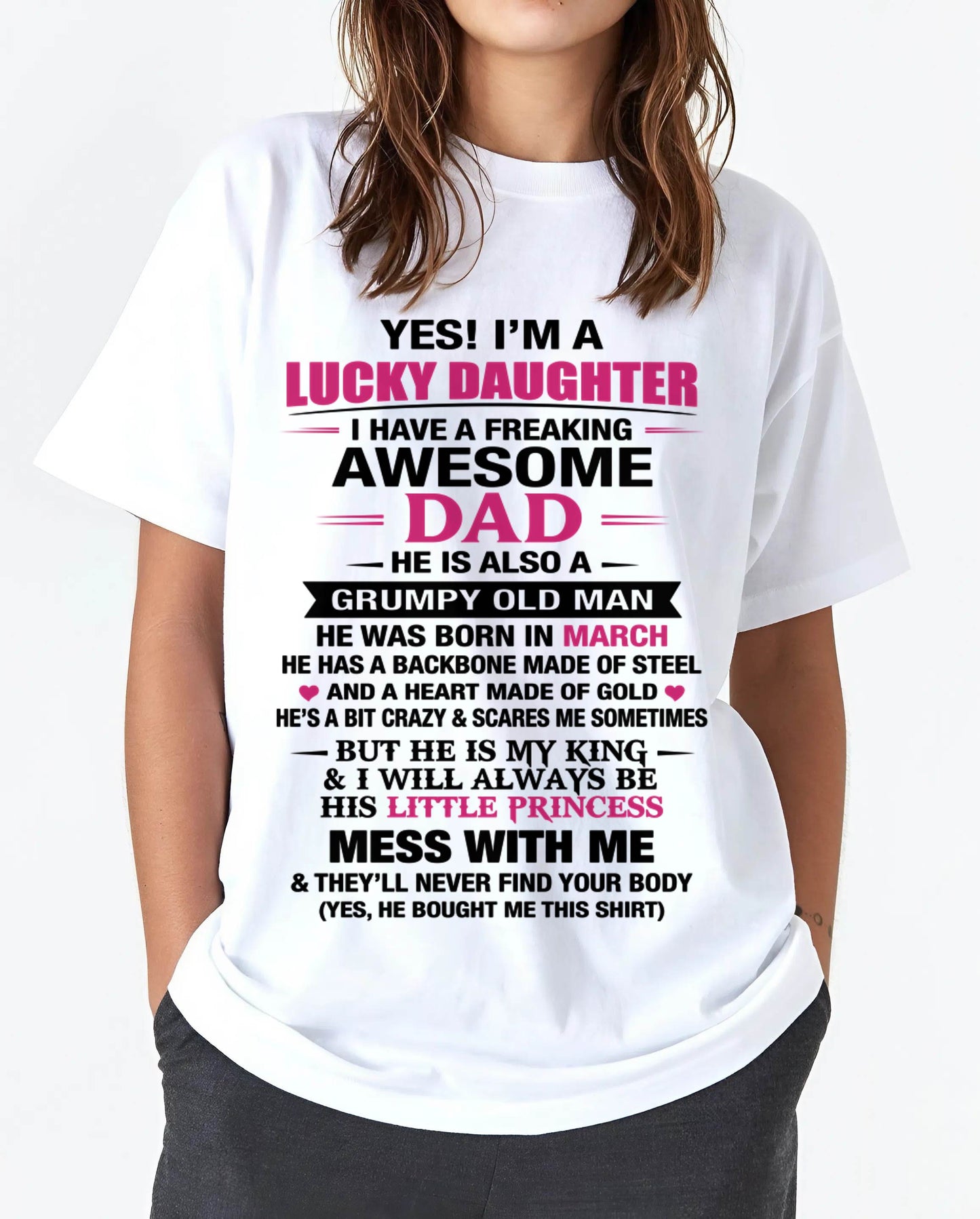MARCH - A LUCKY DAUGHTER – DADDY’S LITTLE PRINCESS - FROM DAD - TLEE03 (SKU2604-16-03)