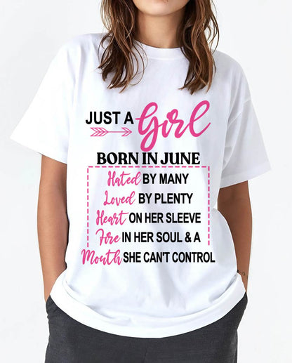 BORN IN JUNE – A GIRL WITH ATTITUDE, HEART, AND A MOUTH SHE CAN’T CONTROL - FOR WOMEN - TLEE06 (SKU2603-363-06)