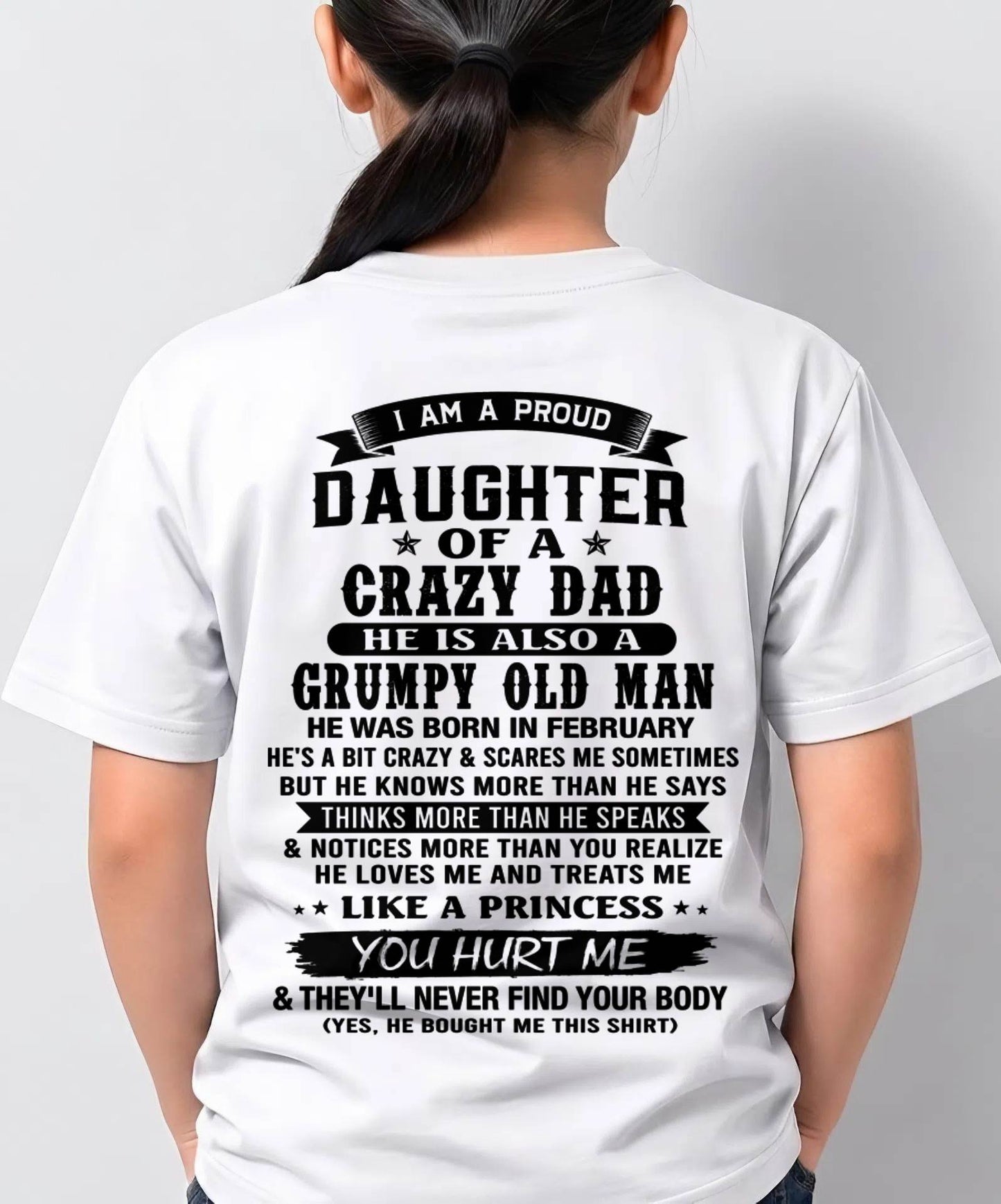 FEBRUARY - FUNNY DAD AND DAUGHTER SHIRT - FROM DAD - TLEE02 (SKU2606-394-02)