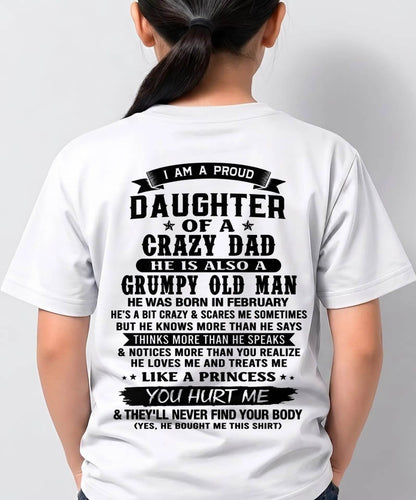 FEBRUARY - FUNNY DAD AND DAUGHTER SHIRT - FROM DAD - TLEE02 (SKU2606-394-02)