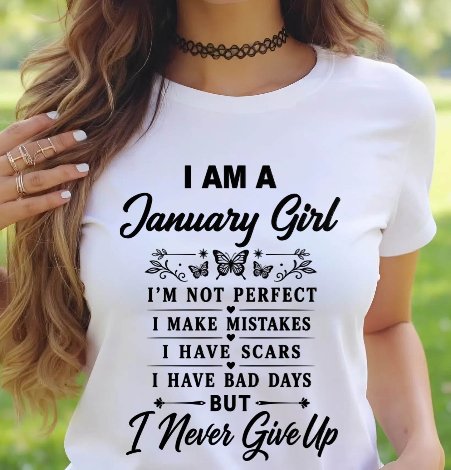 JANUARY GIRL NEVER GIVE UP - FOR WOMEN - TLEE01 (SKU2606-378-01)