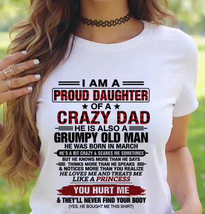 MARCH - BEST DAD BEST DAUGHTER SHIRT - FROM DAD - TLEE03 (SKU2608-27-03)
