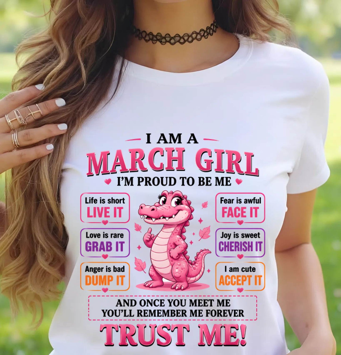 MARCH GIRL CUTE ALLIGATOR TEE - FOR WOMEN - TLEE03 (SKU2607-236-03)