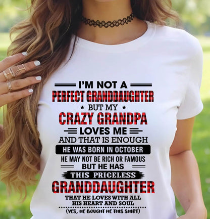 OCTOBER - PRICELESS GRANDDAUGHTER - FROM GRANDPA - TLEE10 (SKU2608-446-10)