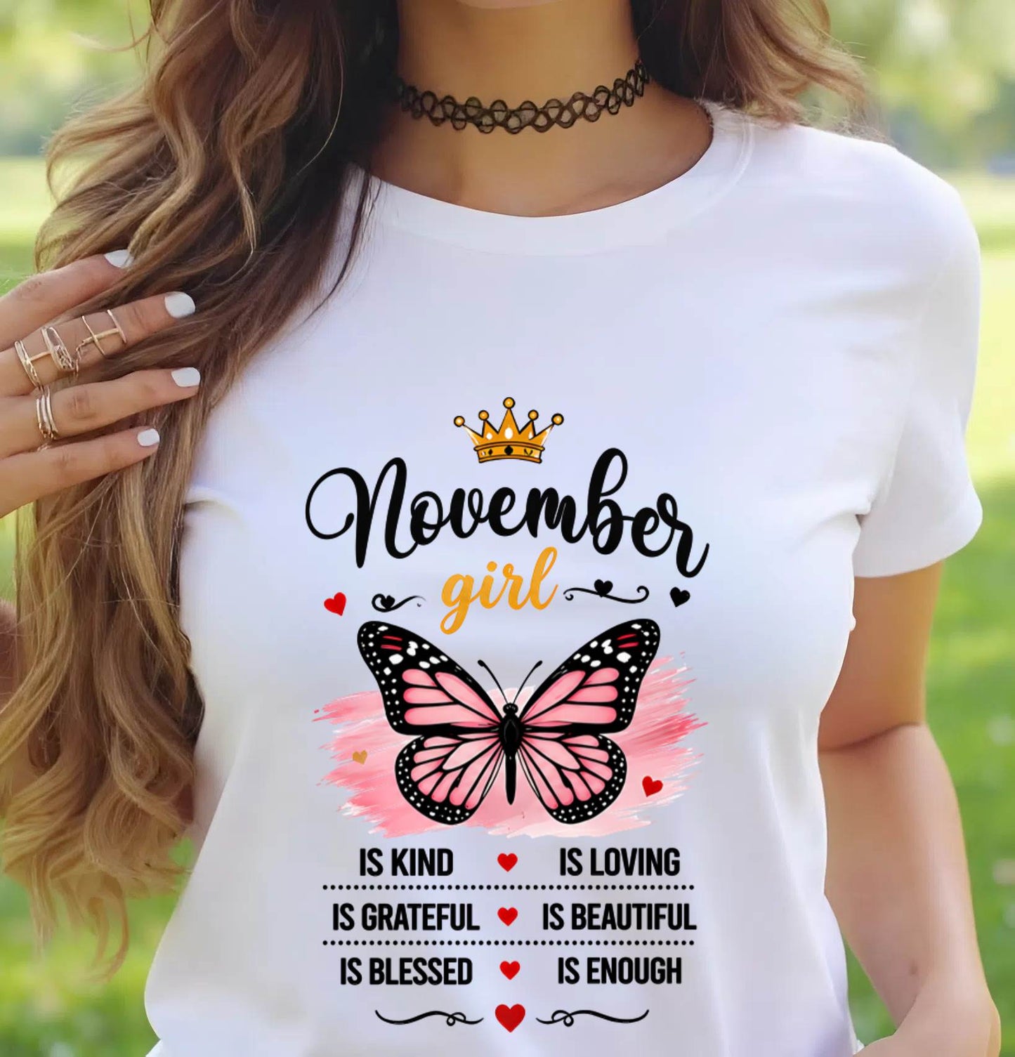 NOVEMBER GIRL BUTTERFLY SHIRT - FOR WOMEN - TLEE11 (SKU2608-593-11)