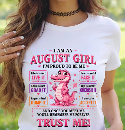 AUGUST GIRL CUTE ALLIGATOR TEE - FOR WOMEN - TLEE08 (SKU2607-236-08)