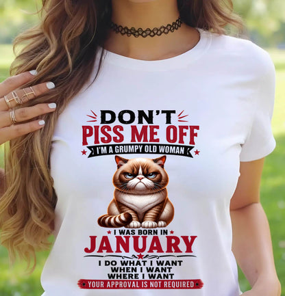 JANUARY – ZERO PATIENCE FUNNY CAT - FOR WOMEN - TLEE01 (SKU2608-291-01)