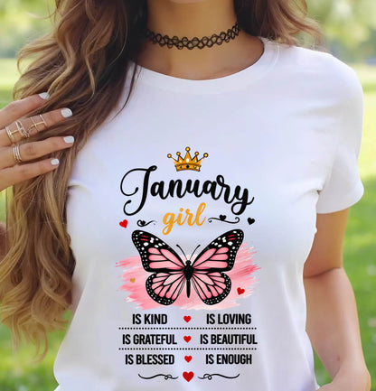 JANUARY GIRL BUTTERFLY SHIRT - FOR WOMEN - TLEE01 (SKU2608-593-01)