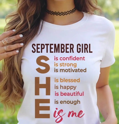 SEPTEMBER GIRL - SHE IS ME - FOR WOMEN - TLEE09 (SKU2607-164-09)
