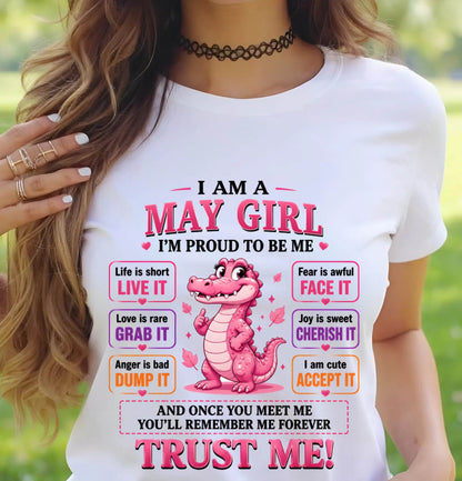 MAY GIRL CUTE ALLIGATOR TEE - FOR WOMEN - TLEE05 (SKU2607-236-05)