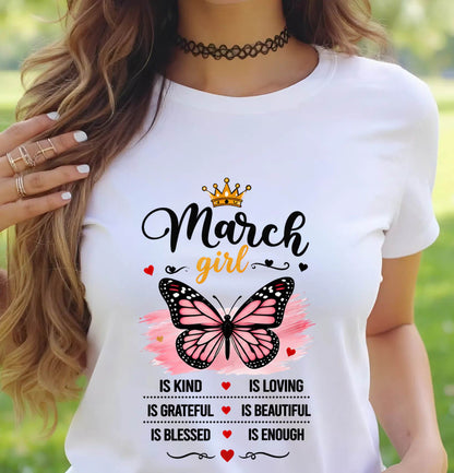 MARCH GIRL BUTTERFLY SHIRT - FOR WOMEN - TLEE03 (SKU2608-593-03)