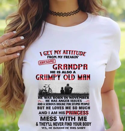 NOVEMBER GRANDPA - GRUMPY • AWESOME • PROTECTIVE - FROM GRANDPA - TLEE11 (SKU2605-176-11)