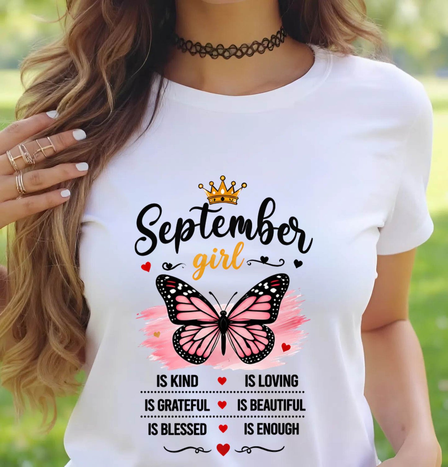 SEPTEMBER GIRL BUTTERFLY SHIRT - FOR WOMEN - TLEE09 (SKU2608-593-09)