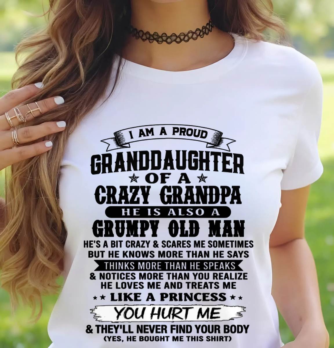 PROUD GRANDDAUGHTER OF A CRAZY GRANDPA - FROM GRANDPA - TLEE00 (SKU2607-114-00)