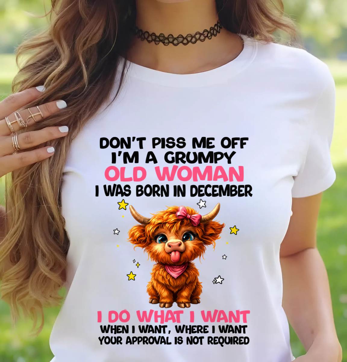 DECEMBER GRUMPY LADY SHIRT - FOR WOMEN - TLEE12 (SKU2607-215-12)