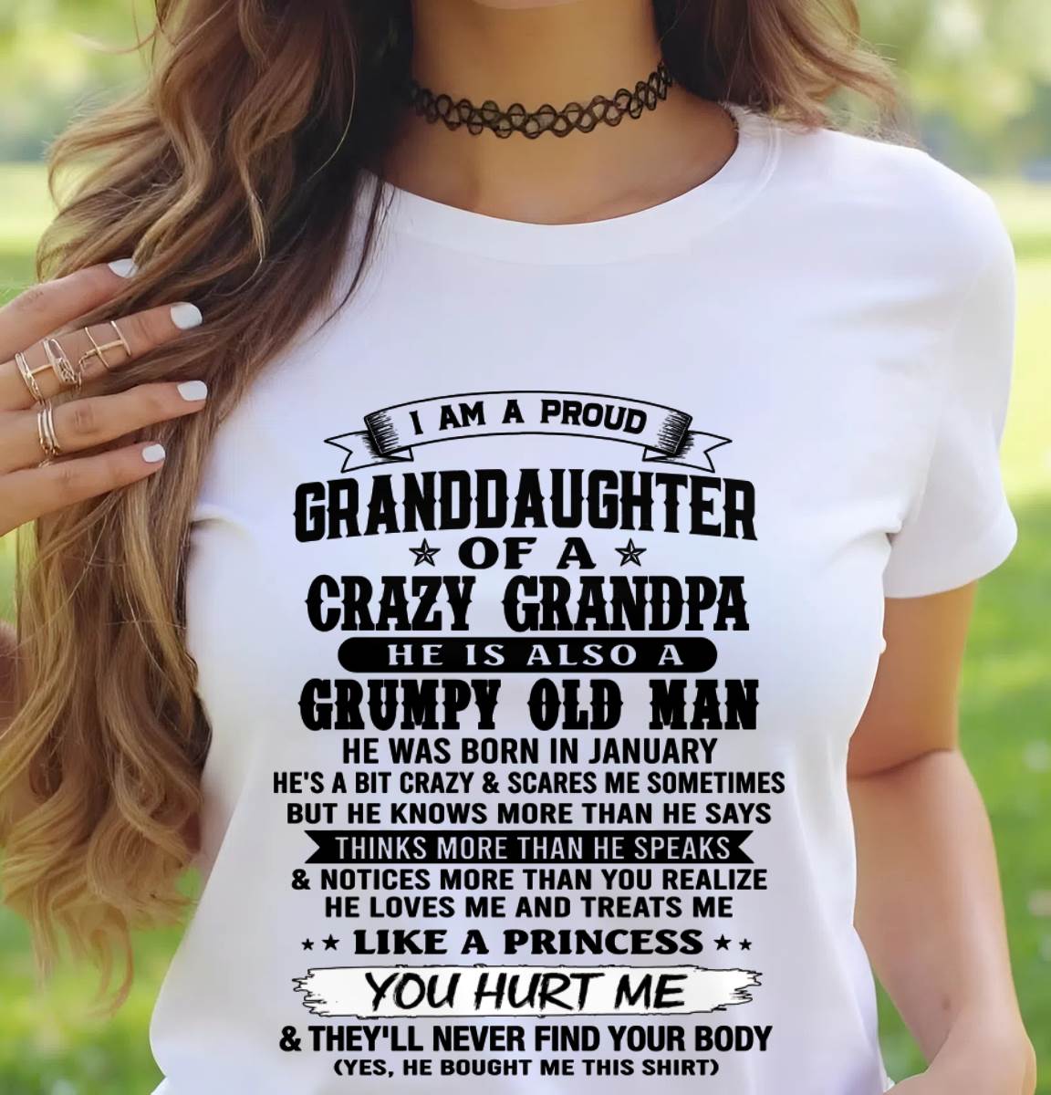 JANUARY - PROUD GRANDDAUGHTER OF A CRAZY GRANDPA - FROM GRANDPA - TLEE01 (SKU2607-114-01)
