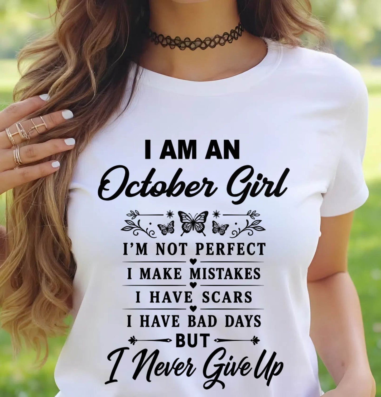 OCTOBER GIRL NEVER GIVE UP - FOR WOMEN - TLEE10 (SKU2606-378-10)