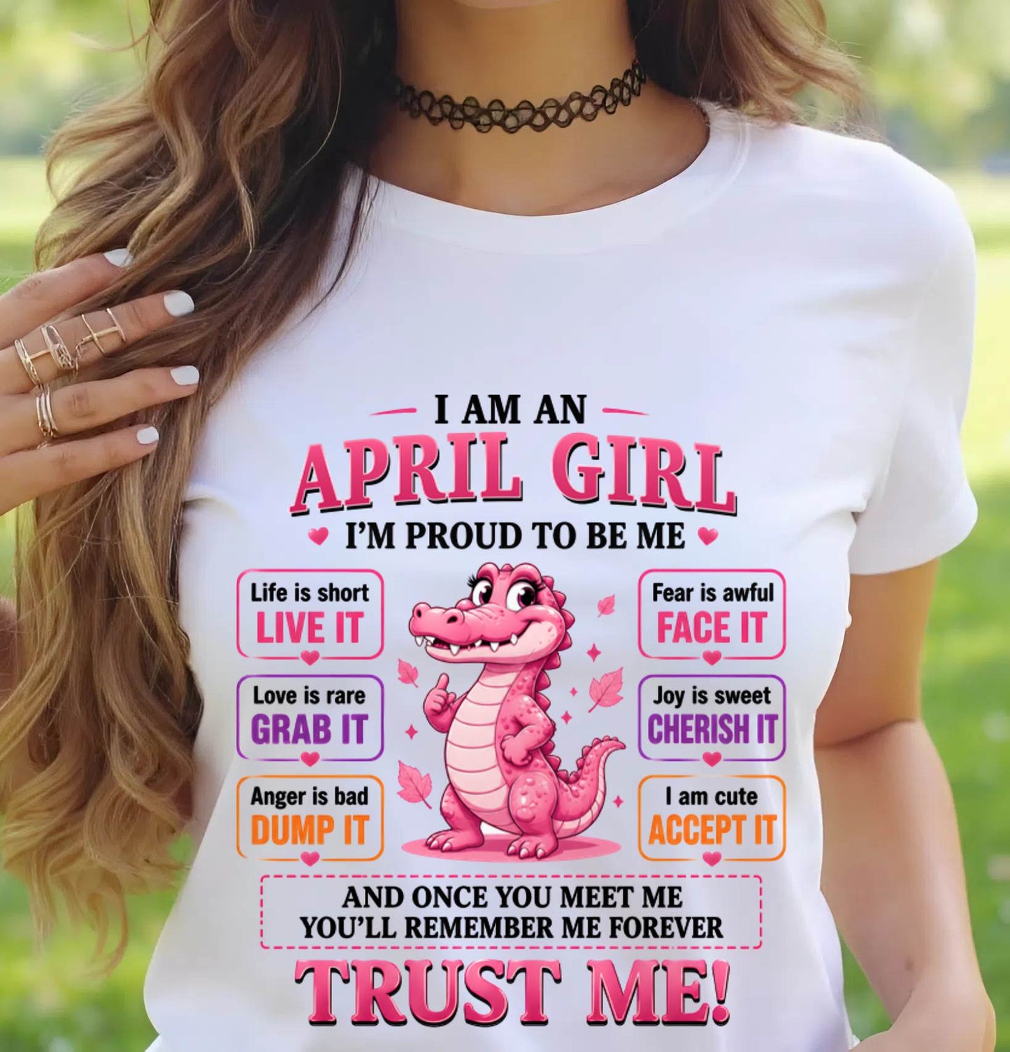 APRIL GIRL CUTE ALLIGATOR TEE - FOR WOMEN - TLEE04 (SKU2607-236-04)