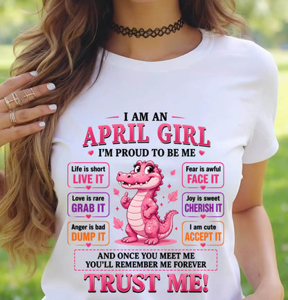 APRIL GIRL CUTE ALLIGATOR TEE - FOR WOMEN - TLEE04 (SKU2607-236-04)