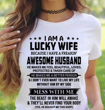 LUCKY WIFE OF AN AWESOME HUSBAND - FROM HUSBAND - TLEE00 (SKU2605-97-00)