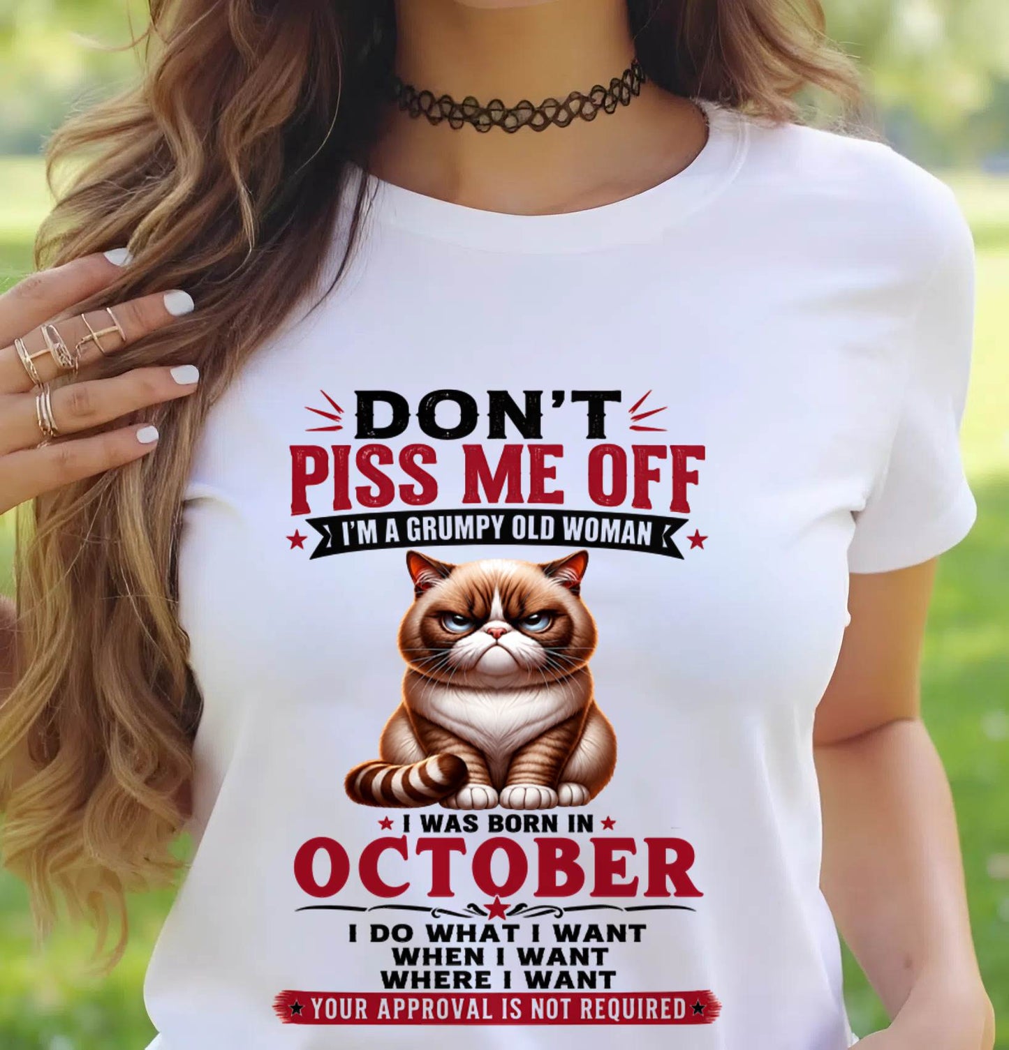 OCTOBER – ZERO PATIENCE FUNNY CAT - FOR WOMEN - TLEE10 (SKU2608-291-10)