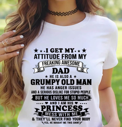 AWESOME DAD PRINCESS SHIRT - FROM DAD - TLEE00 (SKU2607-352-00)