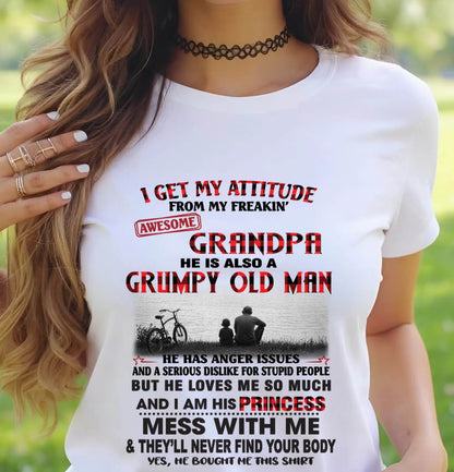 I GET MY ATTITUDE FROM MY GRANDPA - FROM GRANDPA - TLEE00 (SKU2605-176-00)