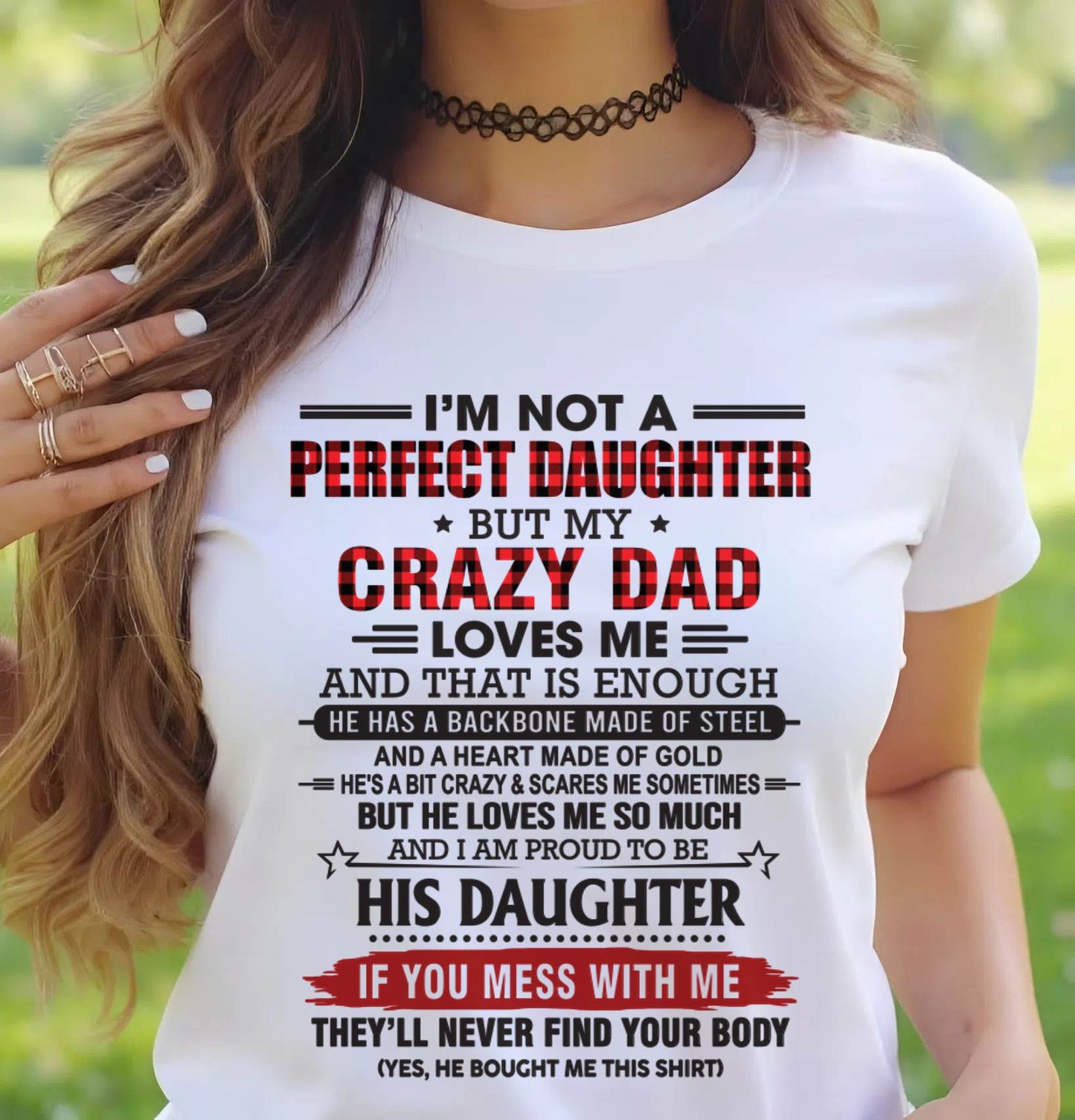 DAUGHTER OF A CRAZY DAD SHIRT - FROM DAD - TLEE00 (SKU2606-115-00)