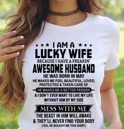 MAY BORN HUSBAND'S LUCKY WIFE - FROM HUSBAND - TLEE05 (SKU2605-97-05)