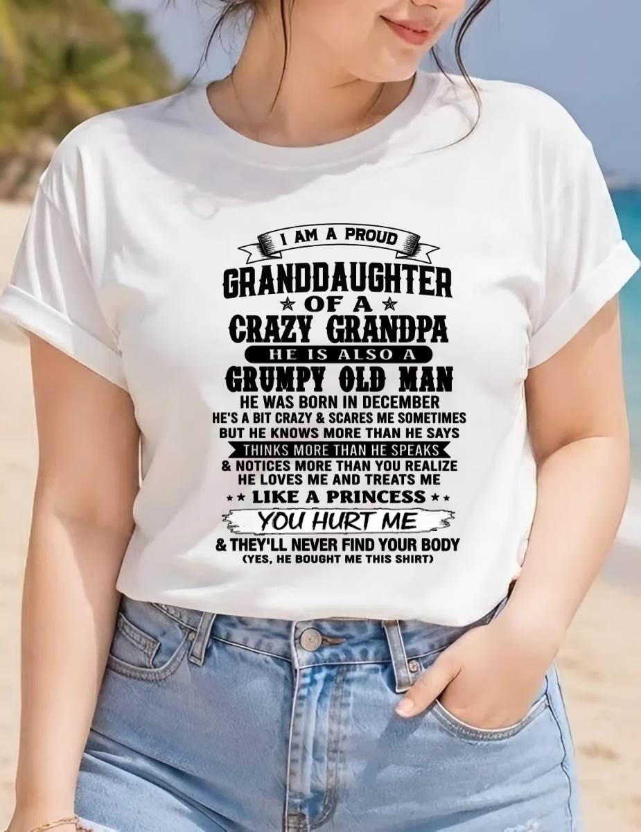 DECEMBER - PROUD GRANDDAUGHTER OF A CRAZY GRANDPA - FROM GRANDPA - TLEE12 (SKU2607-114-12)