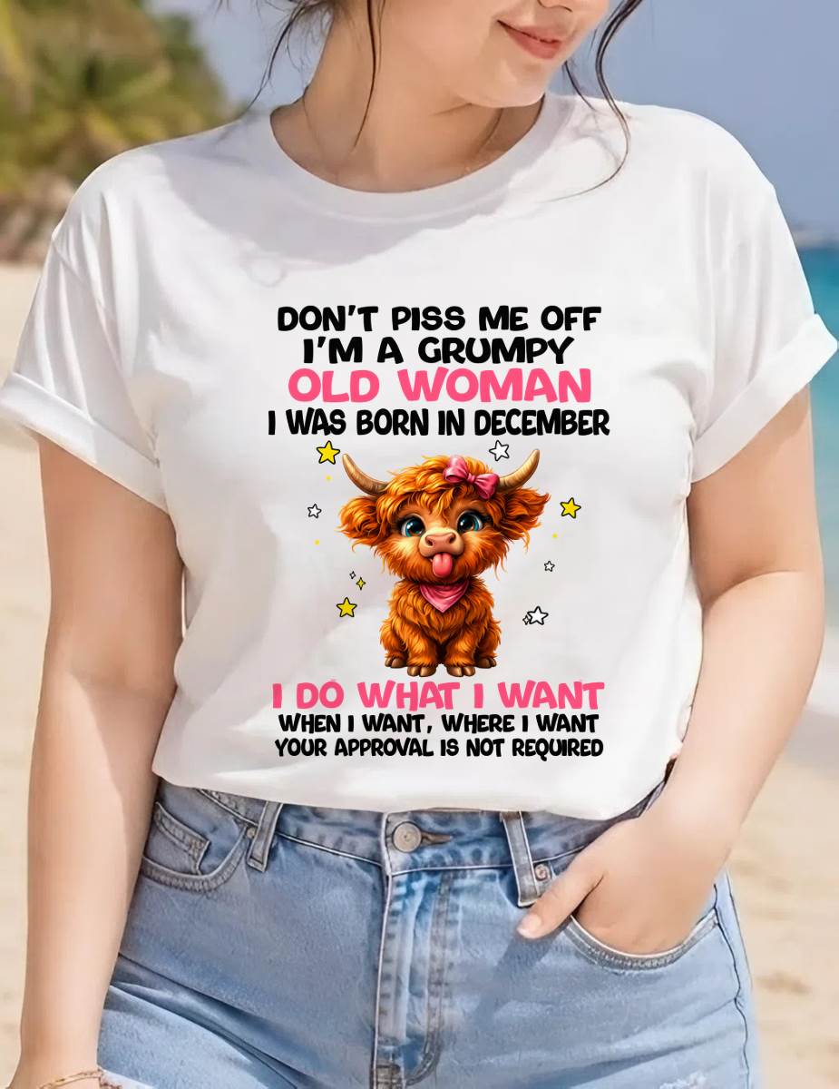 DECEMBER GRUMPY LADY SHIRT - FOR WOMEN - TLEE12 (SKU2607-215-12)
