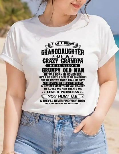 NOVEMBER - PROUD GRANDDAUGHTER OF A CRAZY GRANDPA - FROM GRANDPA - TLEE11 (SKU2607-114-11)