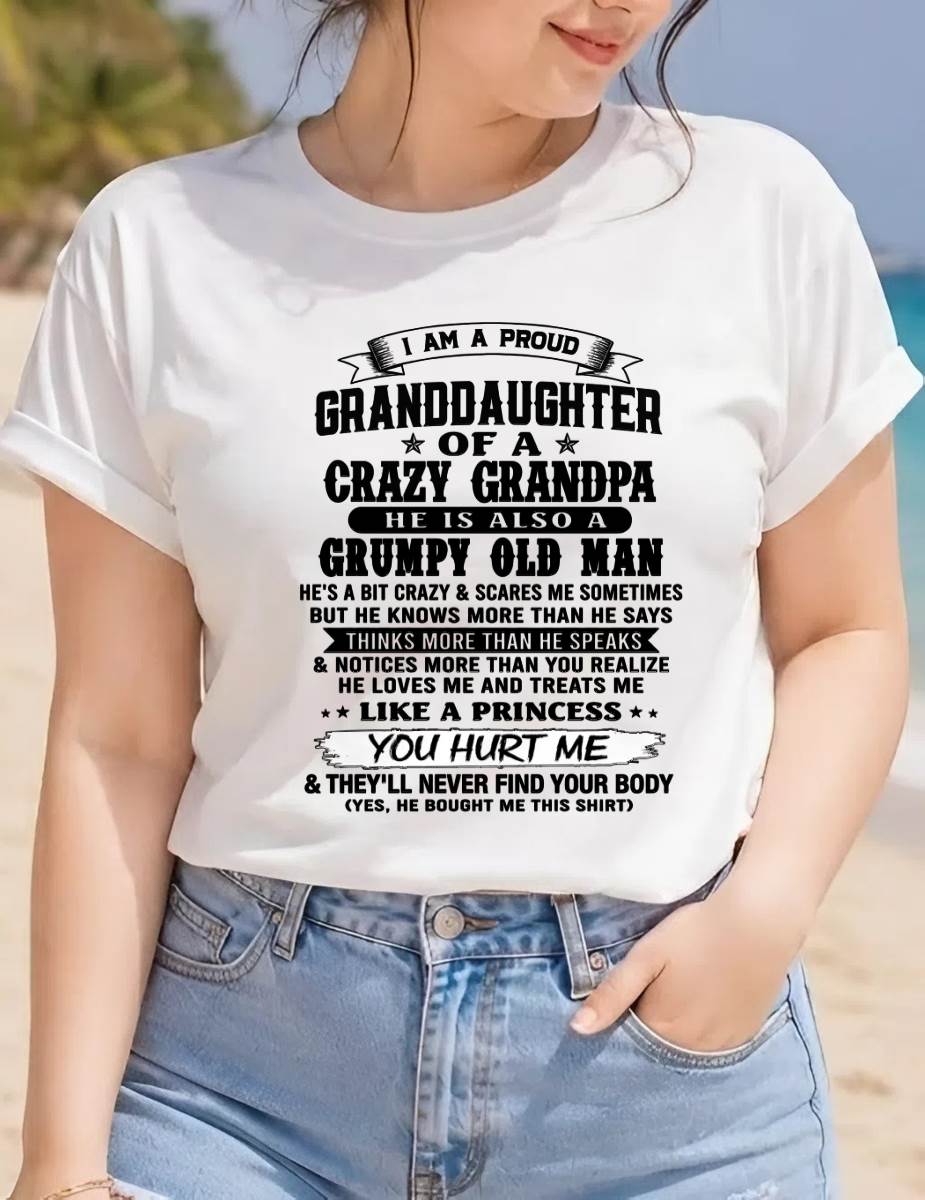 PROUD GRANDDAUGHTER OF A CRAZY GRANDPA - FROM GRANDPA - TLEE00 (SKU2607-114-00)