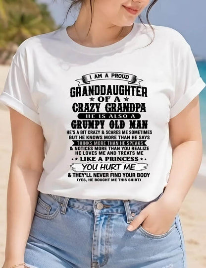 PROUD GRANDDAUGHTER OF A CRAZY GRANDPA - FROM GRANDPA - TLEE00 (SKU2607-114-00)