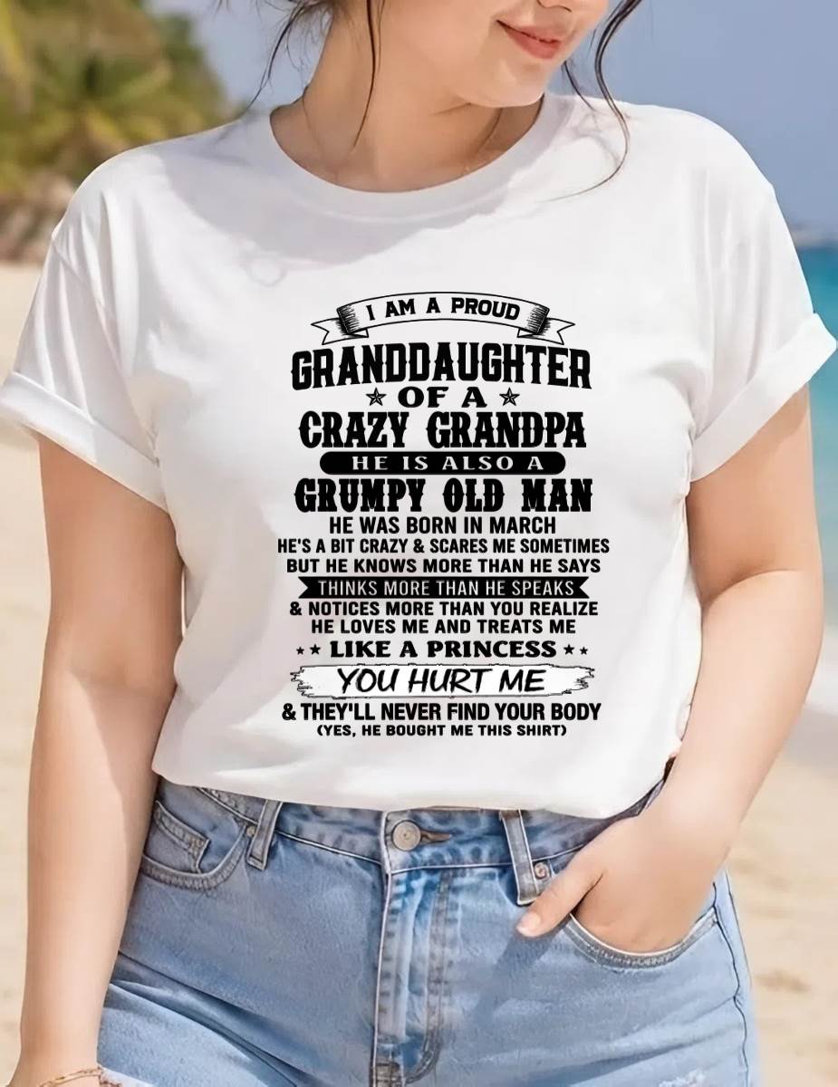 MARCH - PROUD GRANDDAUGHTER OF A CRAZY GRANDPA - FROM GRANDPA - TLEE03 (SKU2607-114-03)