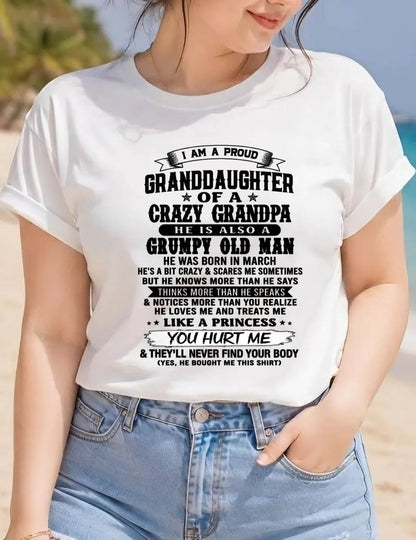 MARCH - PROUD GRANDDAUGHTER OF A CRAZY GRANDPA - FROM GRANDPA - TLEE03 (SKU2607-114-03)