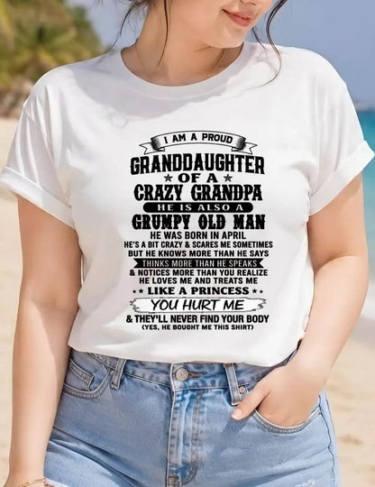 APRIL - PROUD GRANDDAUGHTER OF A CRAZY GRANDPA - FROM GRANDPA - TLEE04 (SKU2607-114-04)