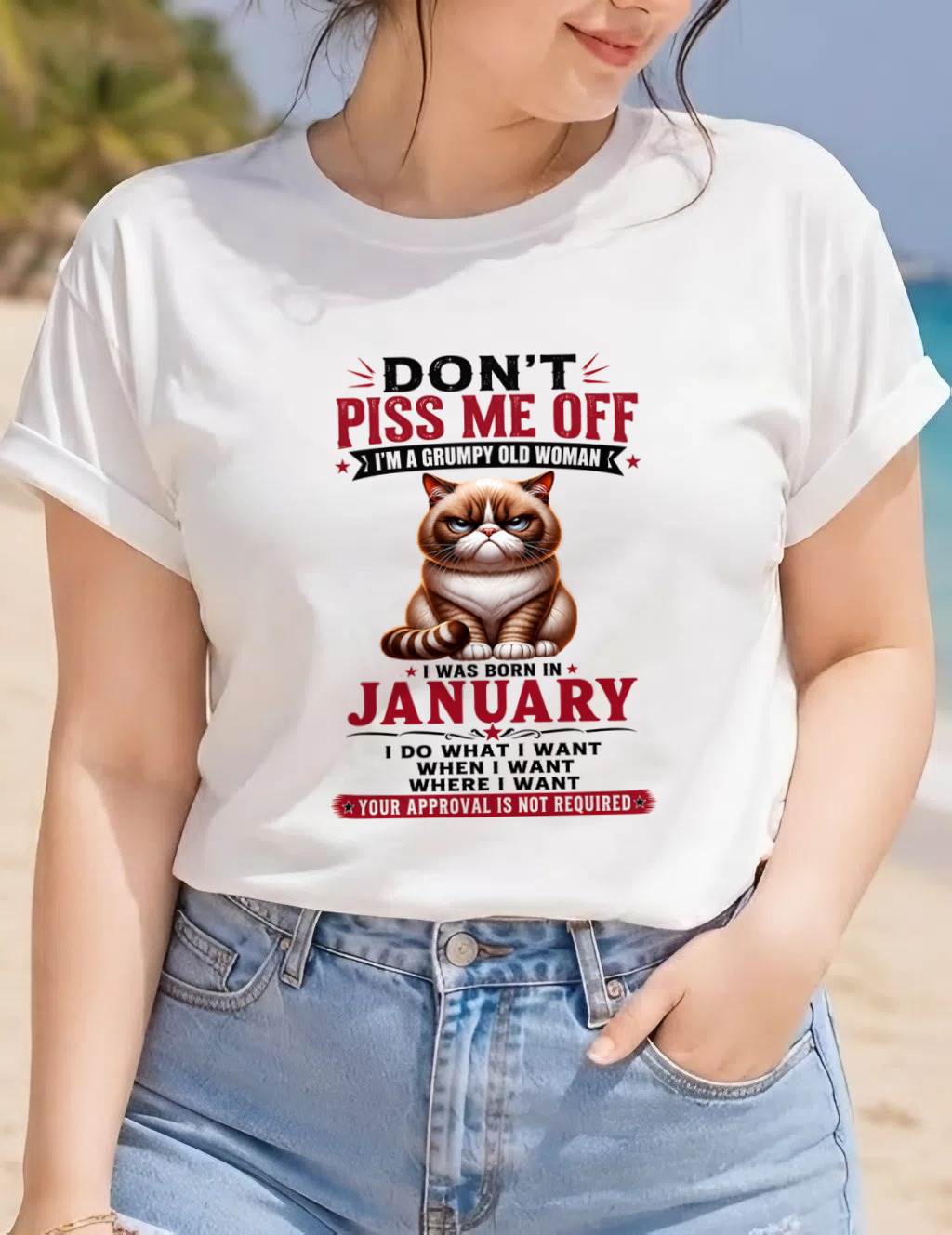 JANUARY – ZERO PATIENCE FUNNY CAT - FOR WOMEN - TLEE01 (SKU2608-291-01)