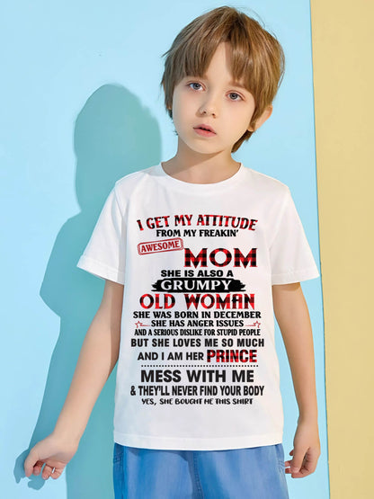 DECEMBER - I GET MY ATTITUDE FROM MY FREAKIN' AWESOME MOM - FROM MOM - TLEE12 (SKU2603-156-12)