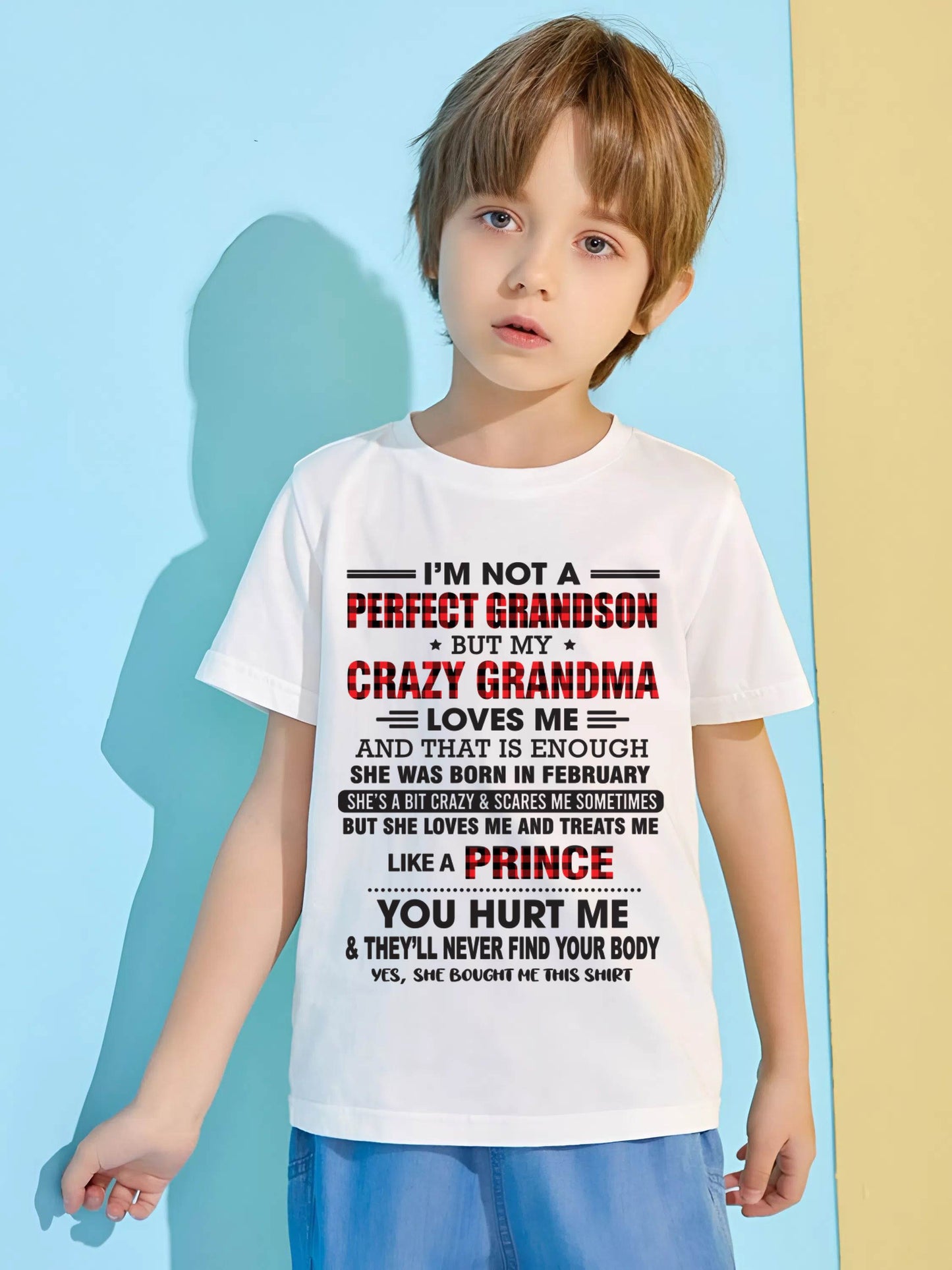 FEBRUARY - PROUD GRANDSON OF A CRAZY GRANDMA - FROM GRANDMA - TLEE02 (SKU2603-71-02)